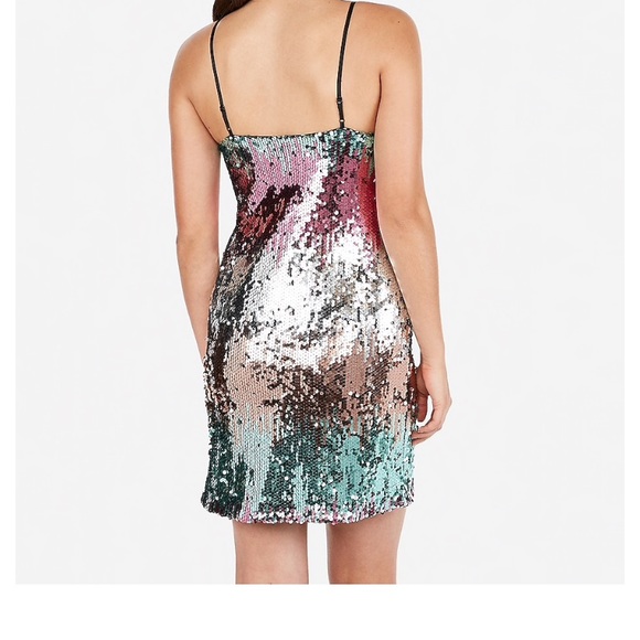 Express | Gradient Sequin Dress - Picture 3 of 8